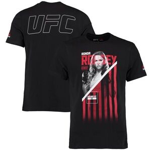 UFC Black and Red Ronda Rousey Graphic Tee